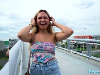 Public Agent She Flashes her tits and ass on a bridge