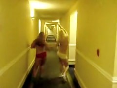 Naughty teen 18+ girls running with nude tits in the hotel