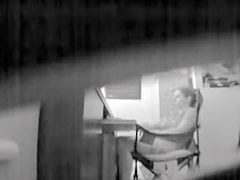 Security cams video with amateur masturbating