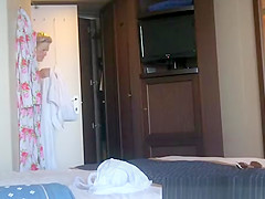 Granny caught dressing in bedroom