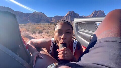 Latina Slut Sucks Cum Out On Side Of Road